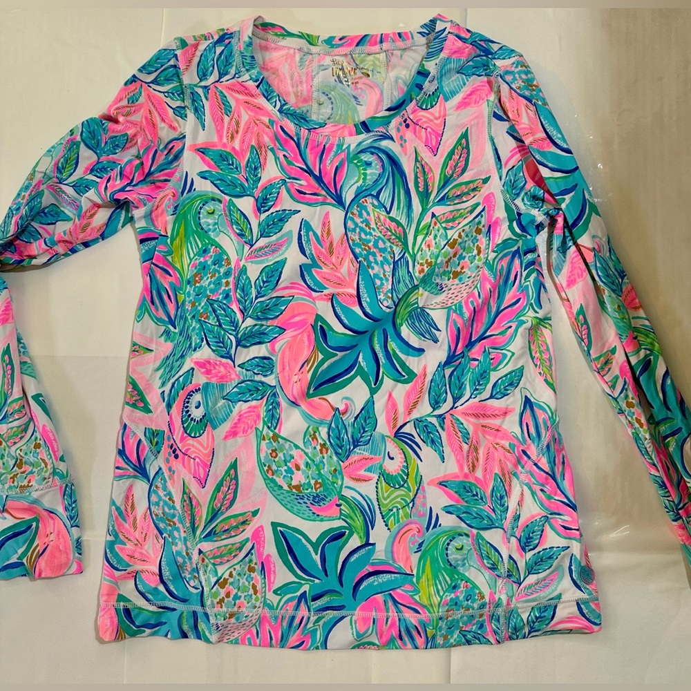 Lilly Pulitzer Pink, Green & Blue L/S Tee, S